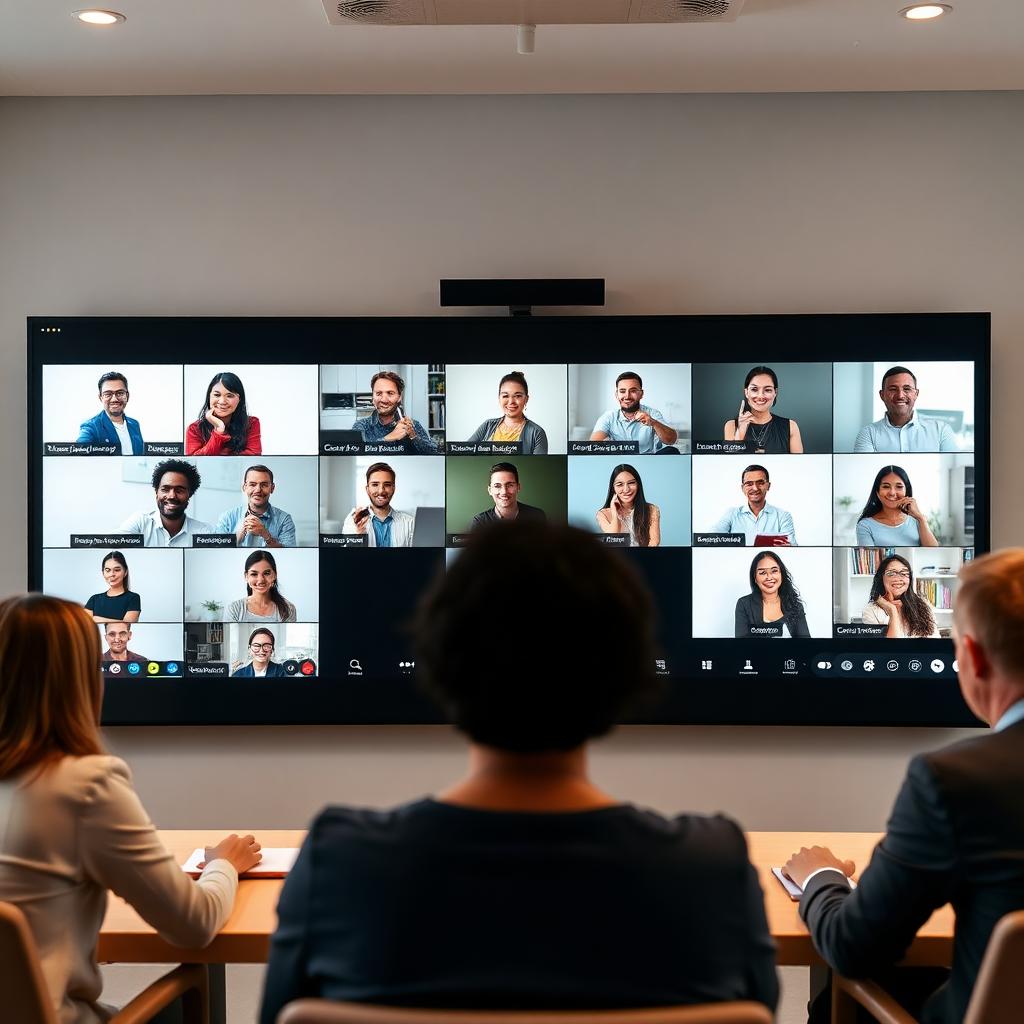 Persone collegate a un webinar formativo interattivo